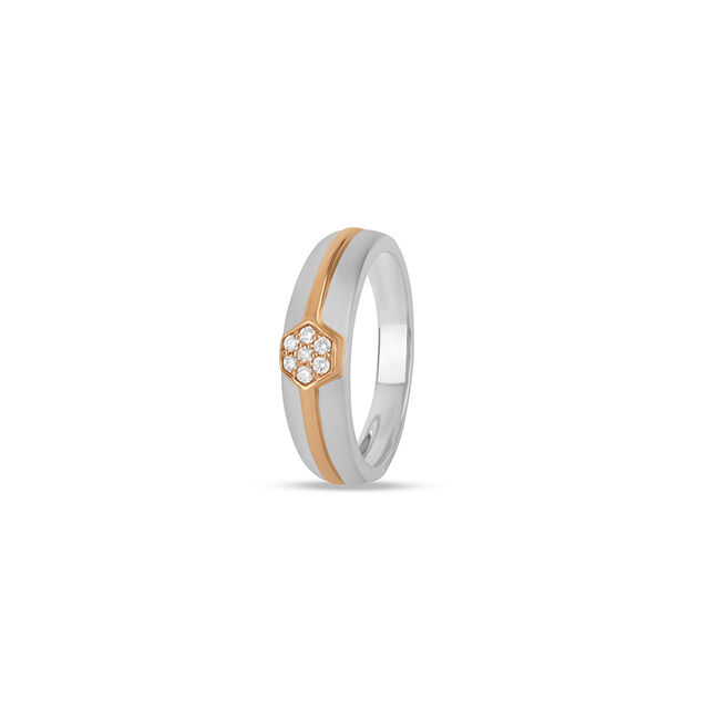 Tanishq Platinum Diamond Finger Ring for Men