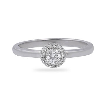 Platinum Halo Diamond Ring