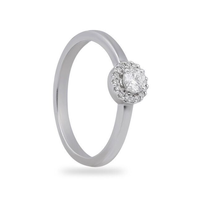 Platinum Halo Diamond Ring