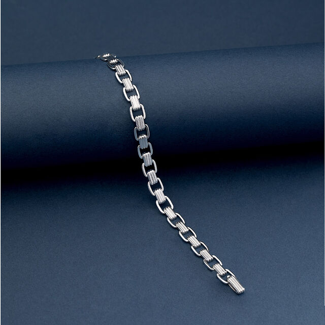Sleek Platinum Chain Bracelet 