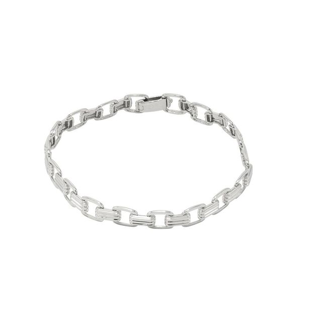 Sleek Platinum Chain Bracelet 3