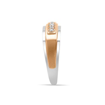 Platinum Two-Tone Diamond Band