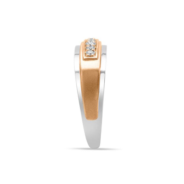Platinum Two-Tone Diamond Band