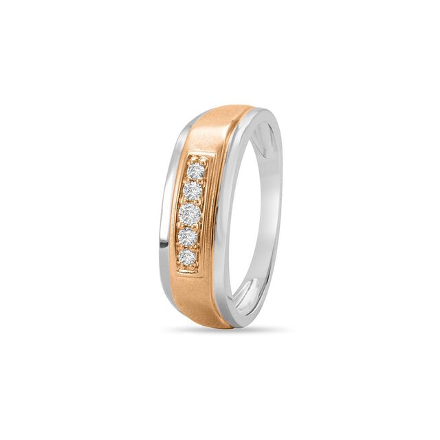 Platinum Two-Tone Diamond Band