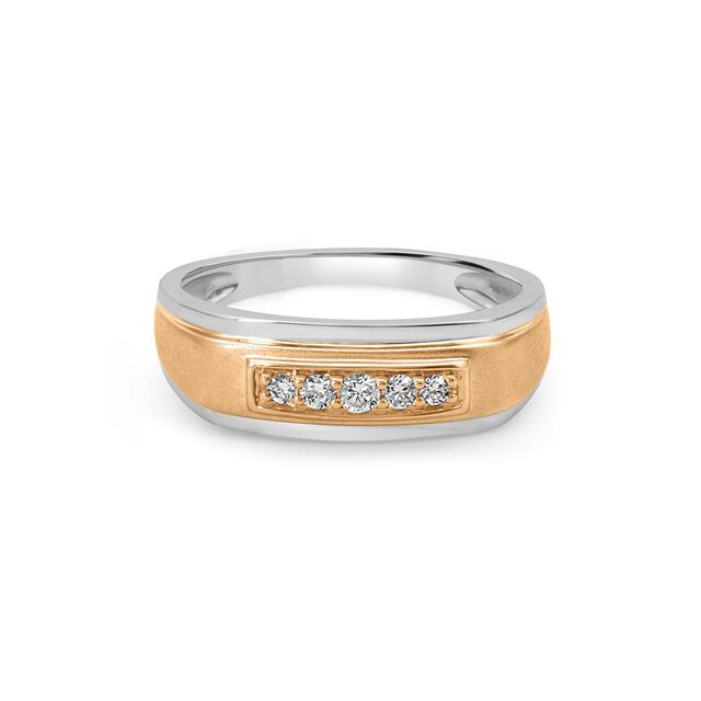 Platinum Two-Tone Diamond Band