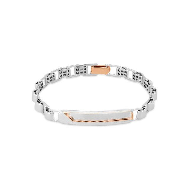 Sleek Bi-Metal Platinum Bracelet 2