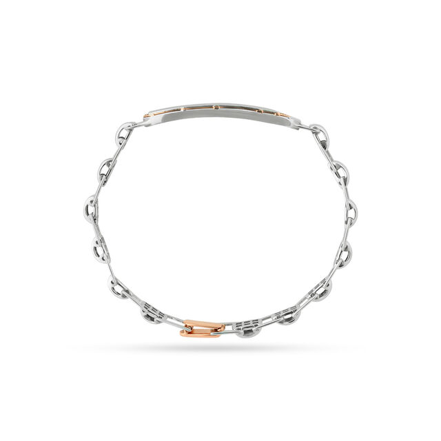 Sleek Bi-Metal Platinum Bracelet 3