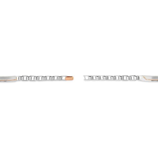 Sleek Bi-Metal Platinum Bracelet 4