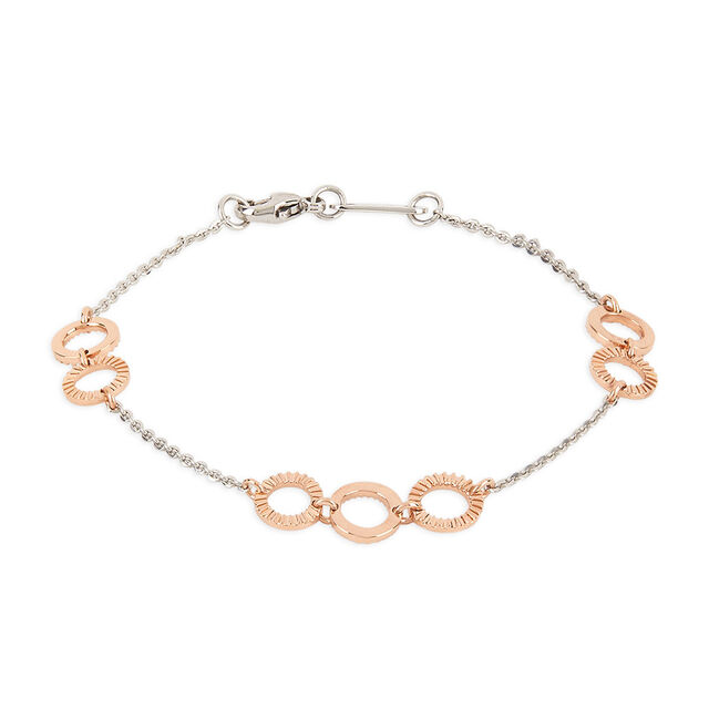 Tanishq Two-Tone Linked Bracelet for Women in Platinum 2