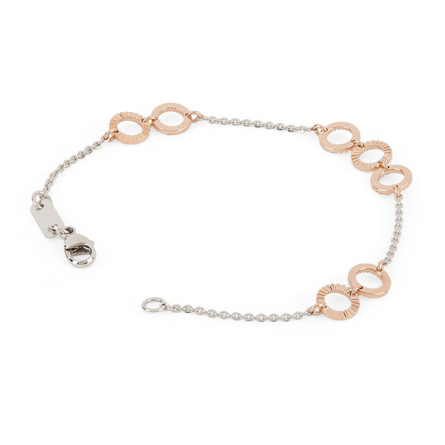Tanishq Two-Tone Linked Bracelet for Women in Platinum 3