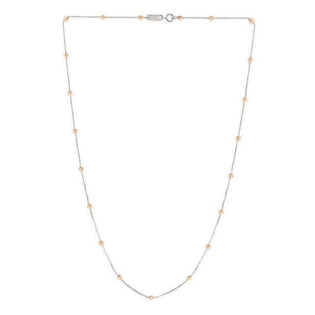Tanishq Station Bead Necklace in Platinum 2