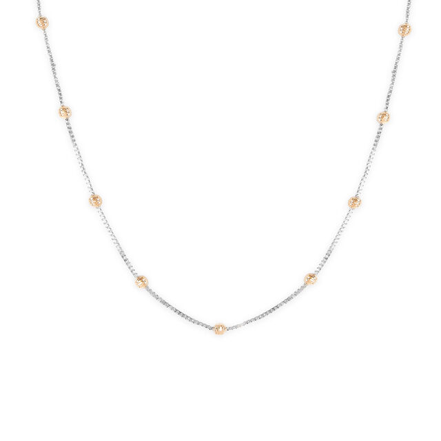 Tanishq Station Bead Necklace in Platinum 3