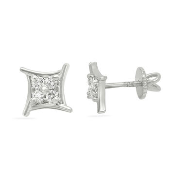 Tanishq Platinum Earrings