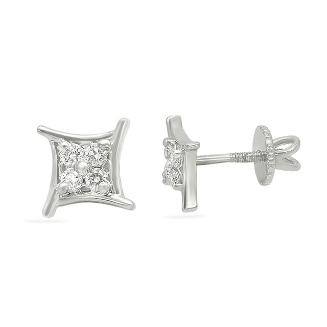 Tanishq Platinum Earrings 