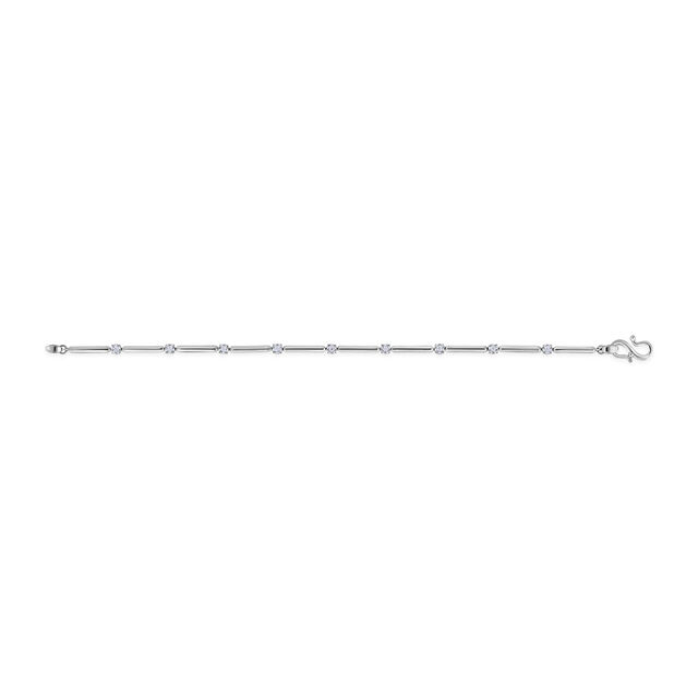 Minimalist Platinum Diamond Bracelet