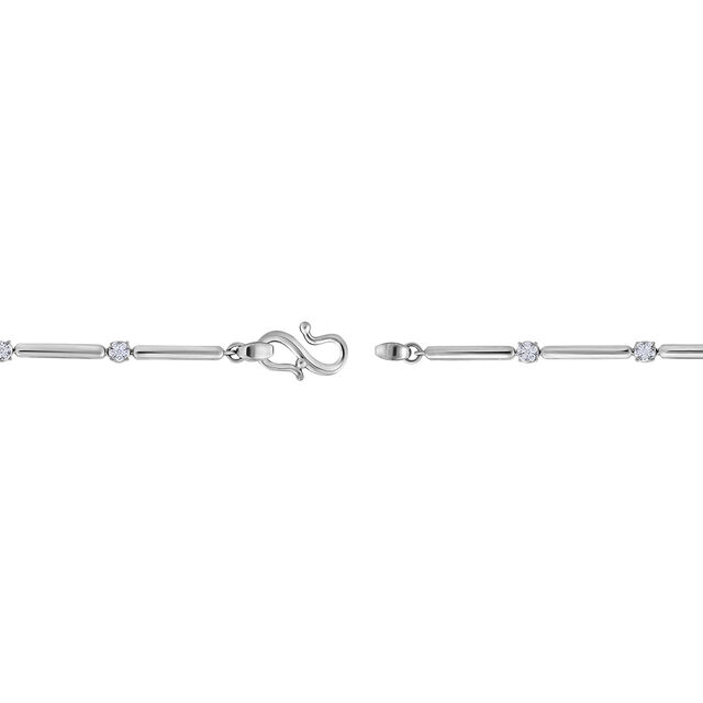 Minimalist Platinum Diamond Bracelet