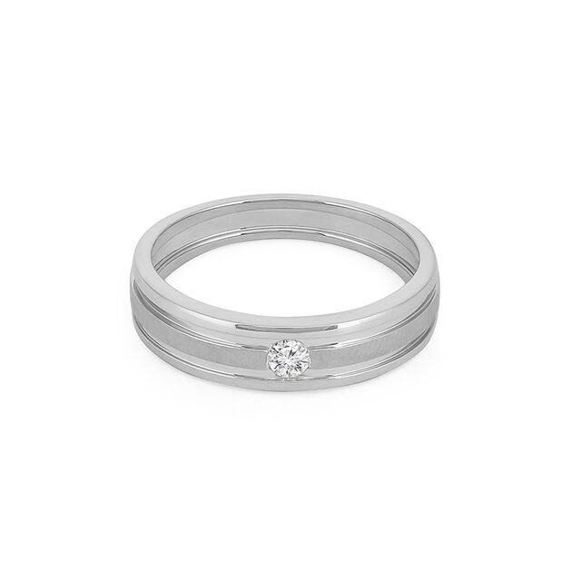 Tanishq Platinum Diamond Finger Ring for Women 