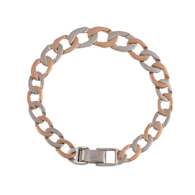 Two Toned Bold Link Bracelet,,hi-res 