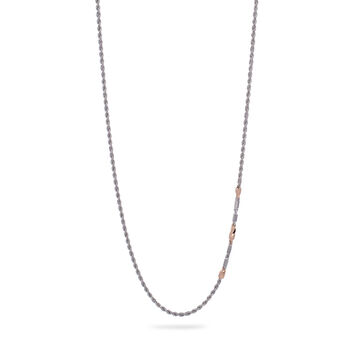 Two-tone Twist Platinum Chain
