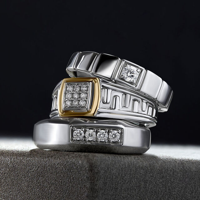 Platinum Bi-Metal Men's Ring 