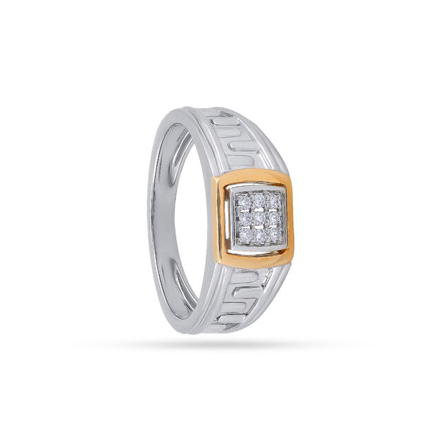 Platinum Bi-Metal Men's Ring 4