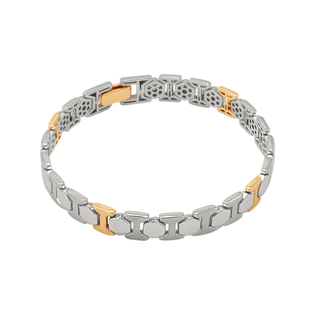 Modern Hexagonal Bimetal Bracelet