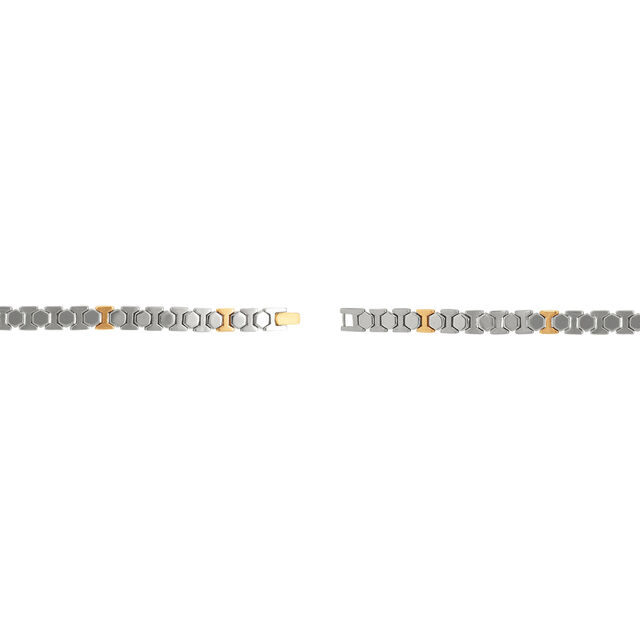 Modern Hexagonal Bimetal Bracelet