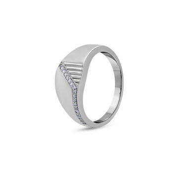 Dazzling Modern Platinum Ring