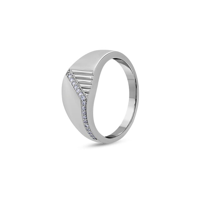 Dazzling Modern Platinum Ring