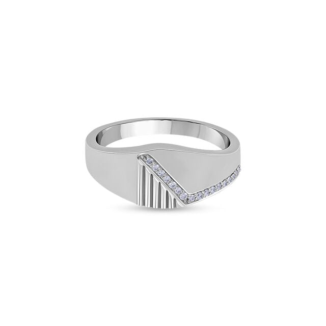 Dazzling Modern Platinum Ring