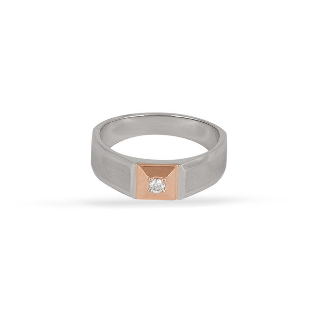 Tanishq Platinum Diamond Finger Ring for Men 