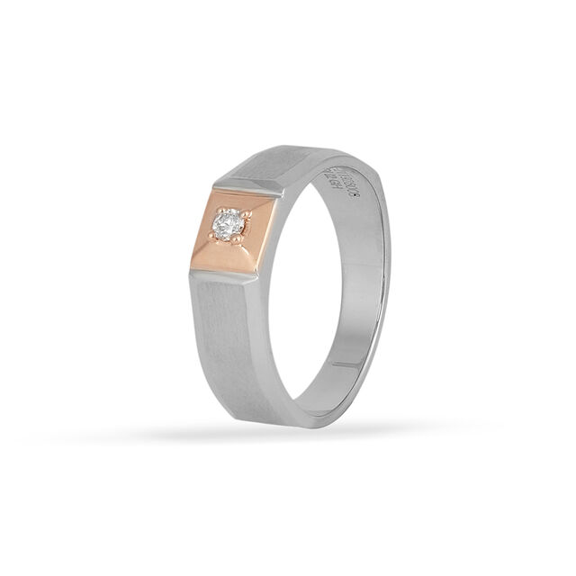 Tanishq Platinum Diamond Finger Ring for Men 2