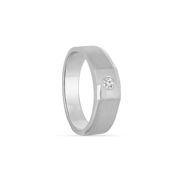 Tanishq Platinum Diamond Finger Ring for Men 3