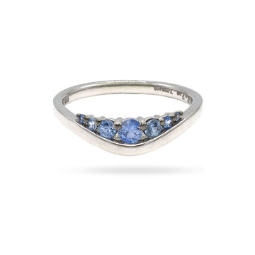 Contoured Gemstone Band