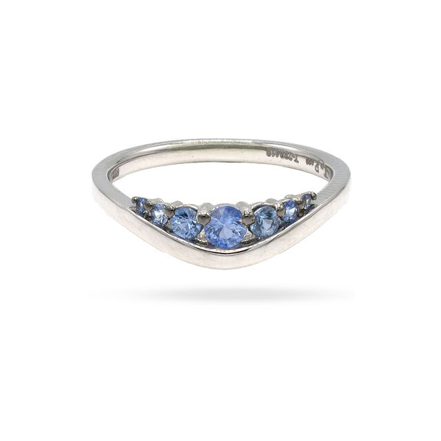 Contoured Gemstone Band