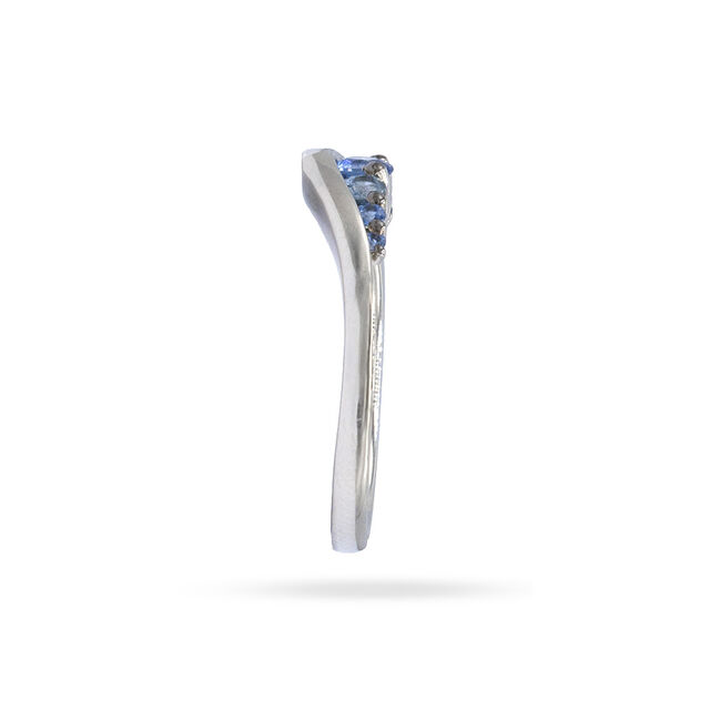 Contoured Gemstone Band