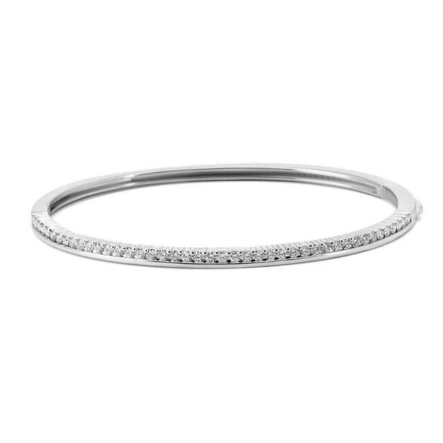 Starry Night White Gold Bangle 