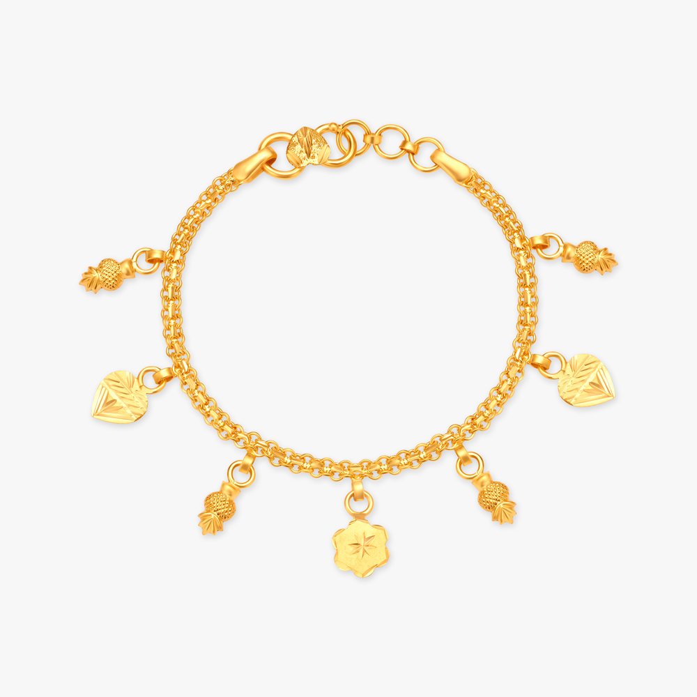 Buy 22Kt Plain Gold Mumbai Kids Bracelet 67VA9683 Online from Vaibhav  Jewellers