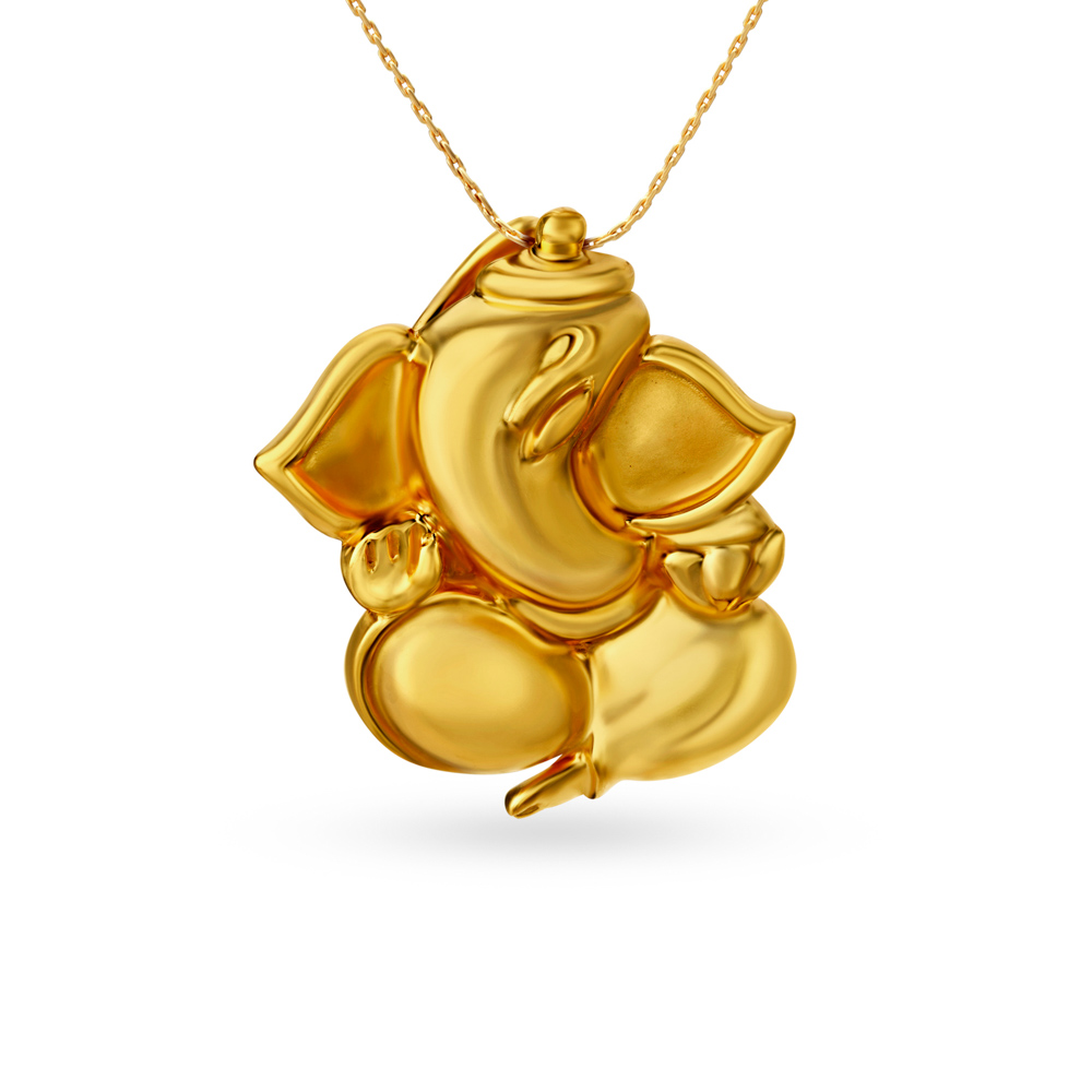 Buy Angelic 22 Karat Gold Ganesha Pendant at Best Price Tanishq UAE