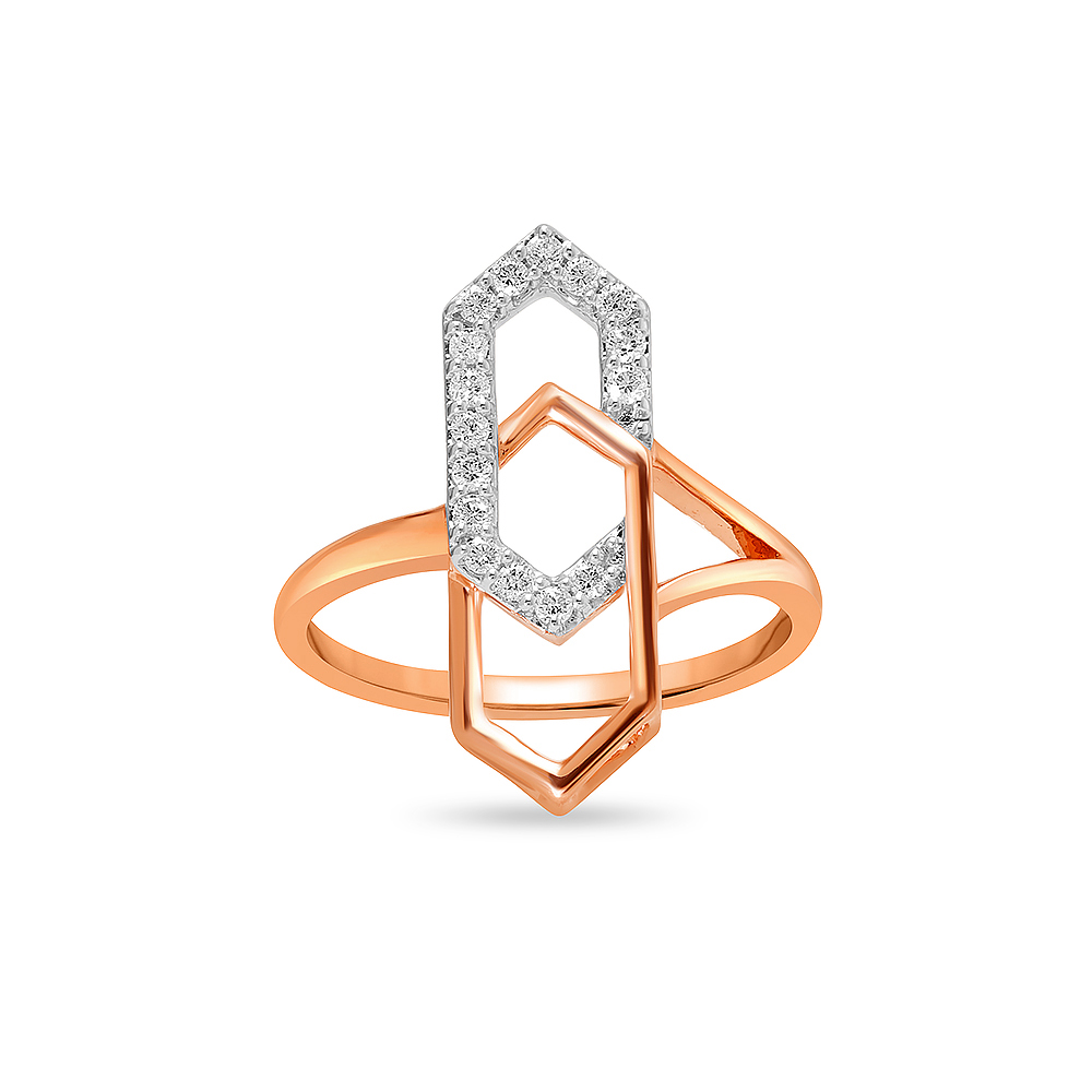 Buy 18Kt Rose Gold The Two Of Us Diamond Finger Ring at Best Price ...