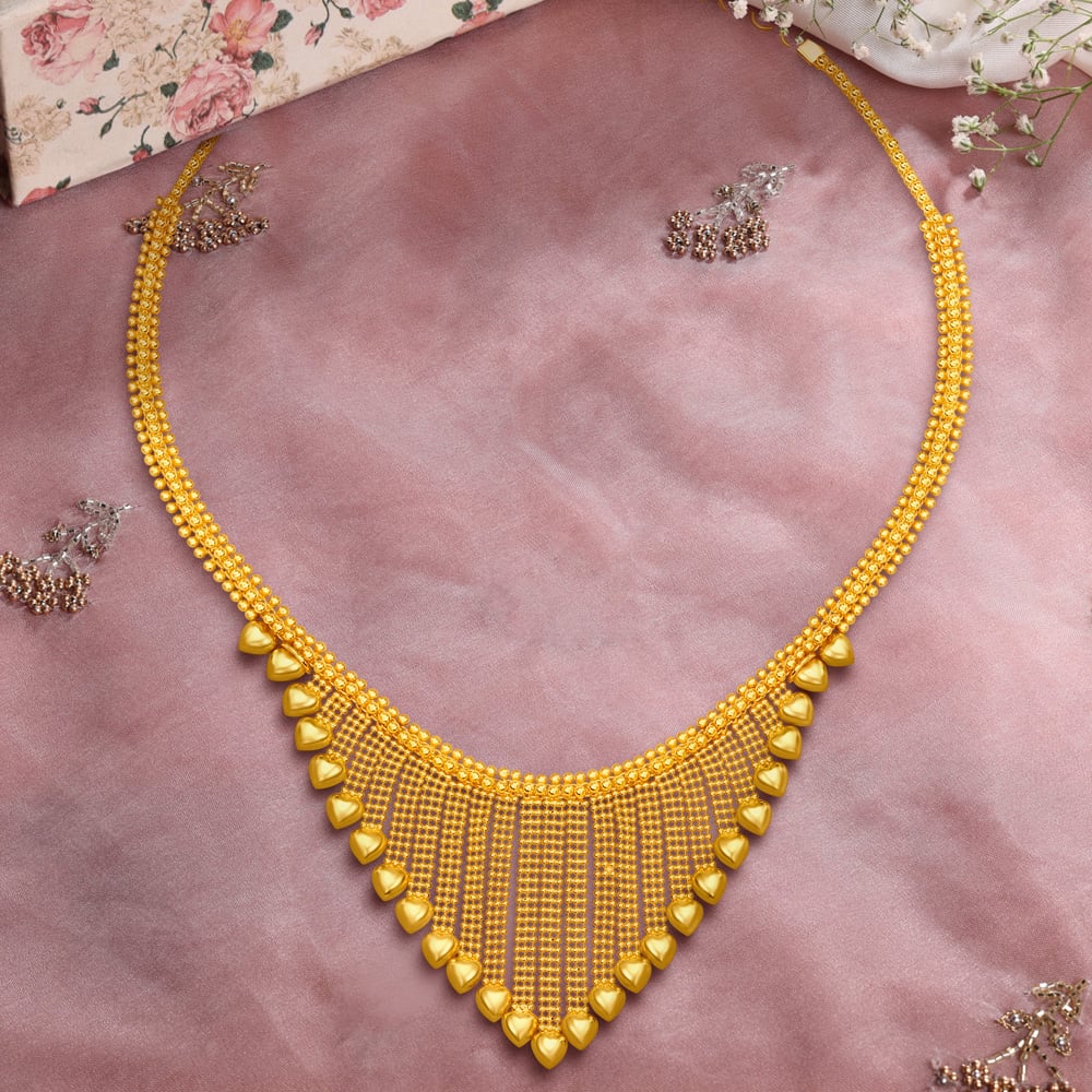 Gold Long Necklace Tanishq Gold Necklace Designs With Price