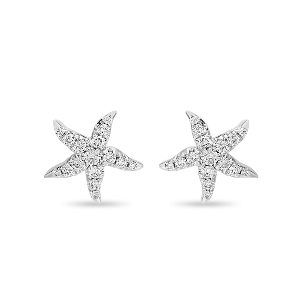 Unique White Star Shaped Earring
