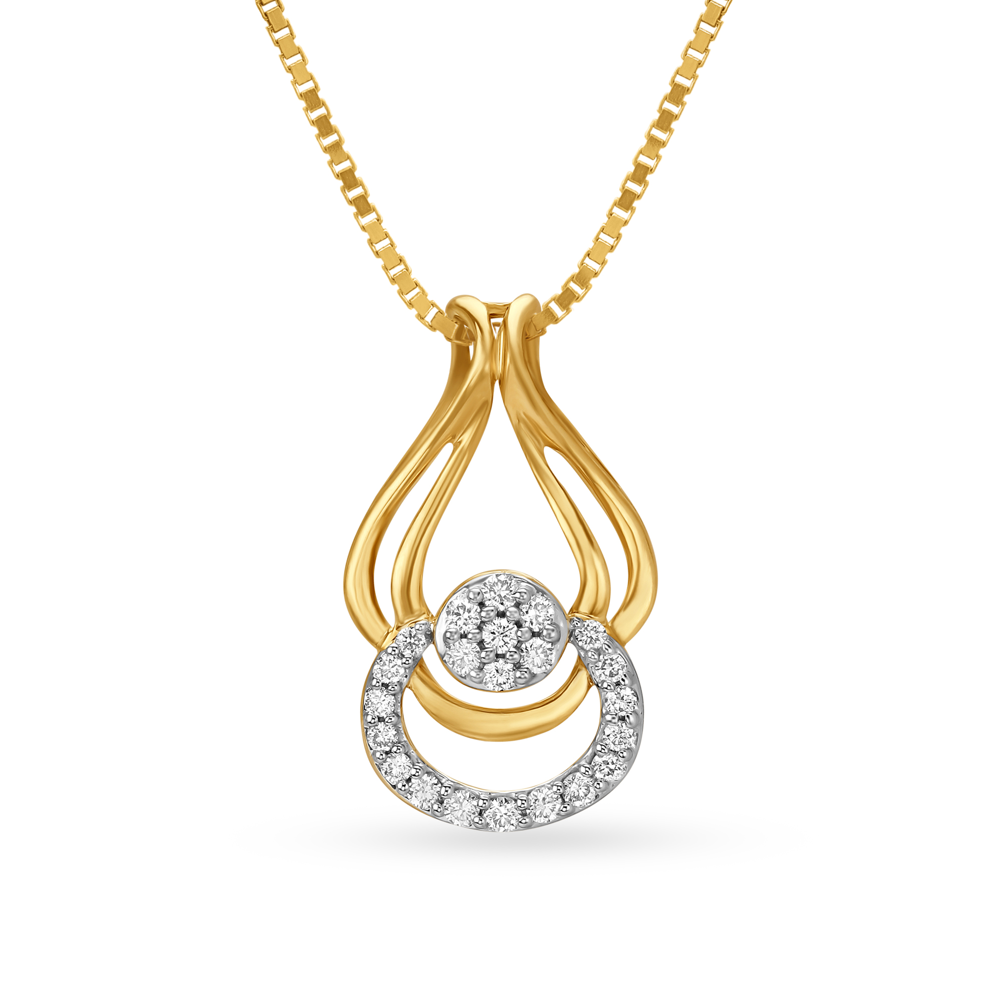 Buy Mia by Tanishq 18KT Yellow Gold Diamond Pendant at Best Price ...
