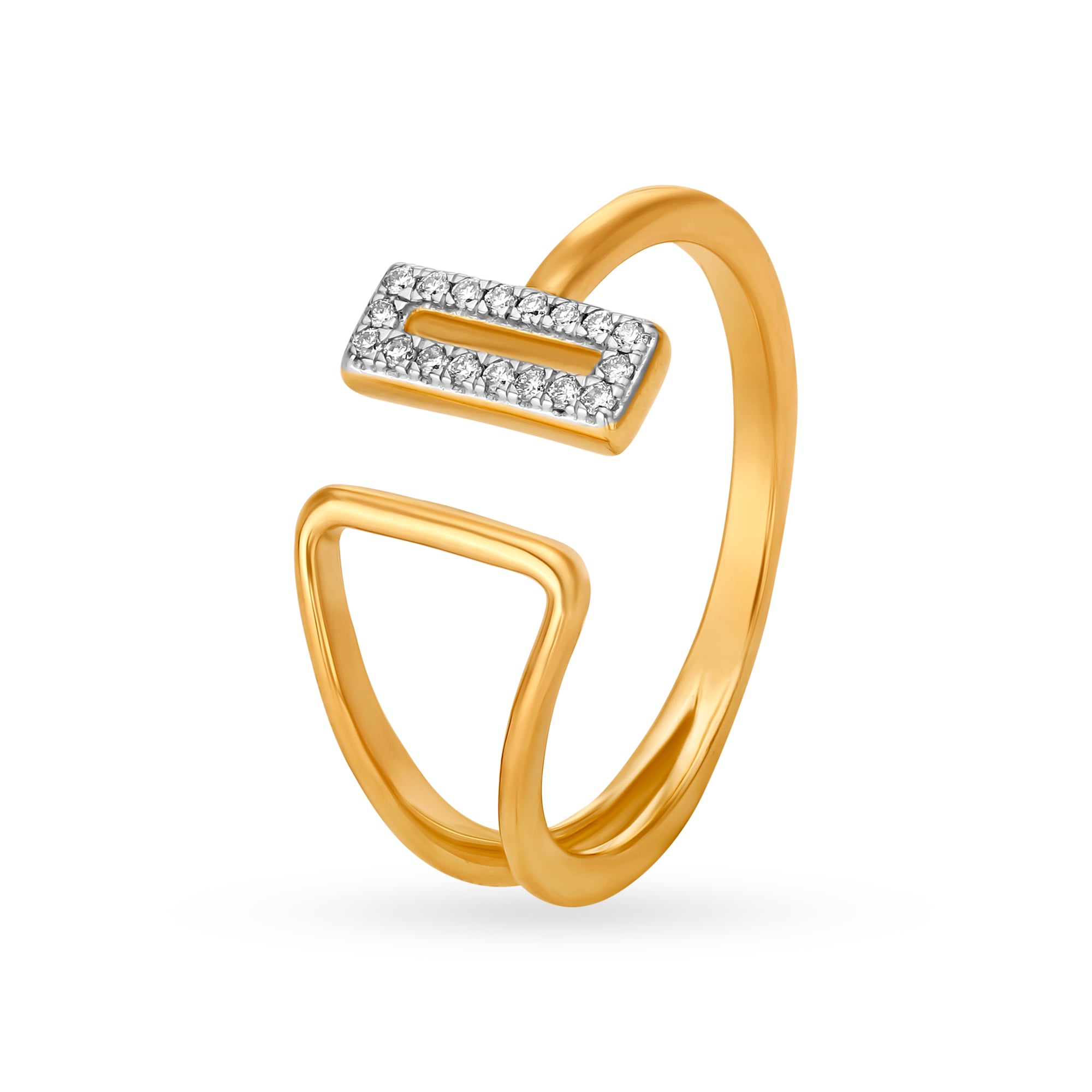 Buy Mia by Tanishq 18KT Yellow Gold Diamond Finger Ring at Best Price ...