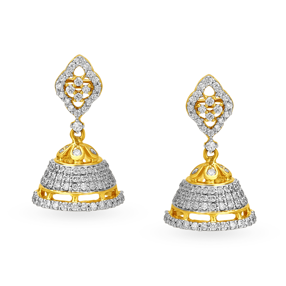 Diamond jhumkas tanishq 2025