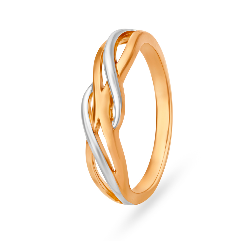 Buy Ridged Single Stone Diamond Ring at Best Price | Tanishq UAE