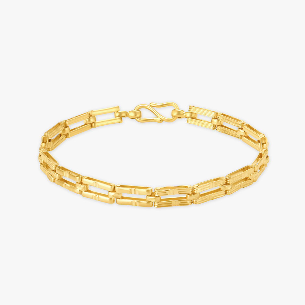 Religious Dual Tone Gold Om Bracelet