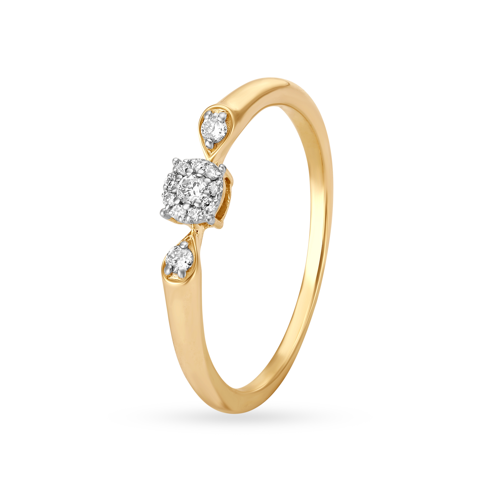 Buy Mia by Tanishq 18KT Yellow Gold Diamond Finger Ring at Best Price ...
