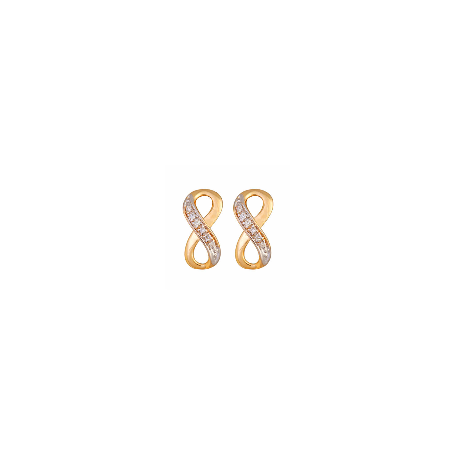 Buy Mia by Tanishq 18KT Yellow Gold Diamond Stud Earrings with Eight ...