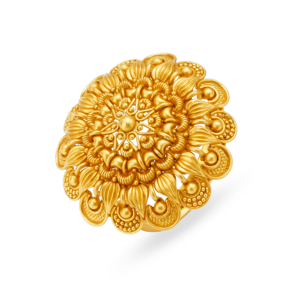 Tanishq Gold Cocktail Ring Designs With Price/Big size gold rings/Bridal  Ring/Gold Ring /deeya/Hindi - YouTube